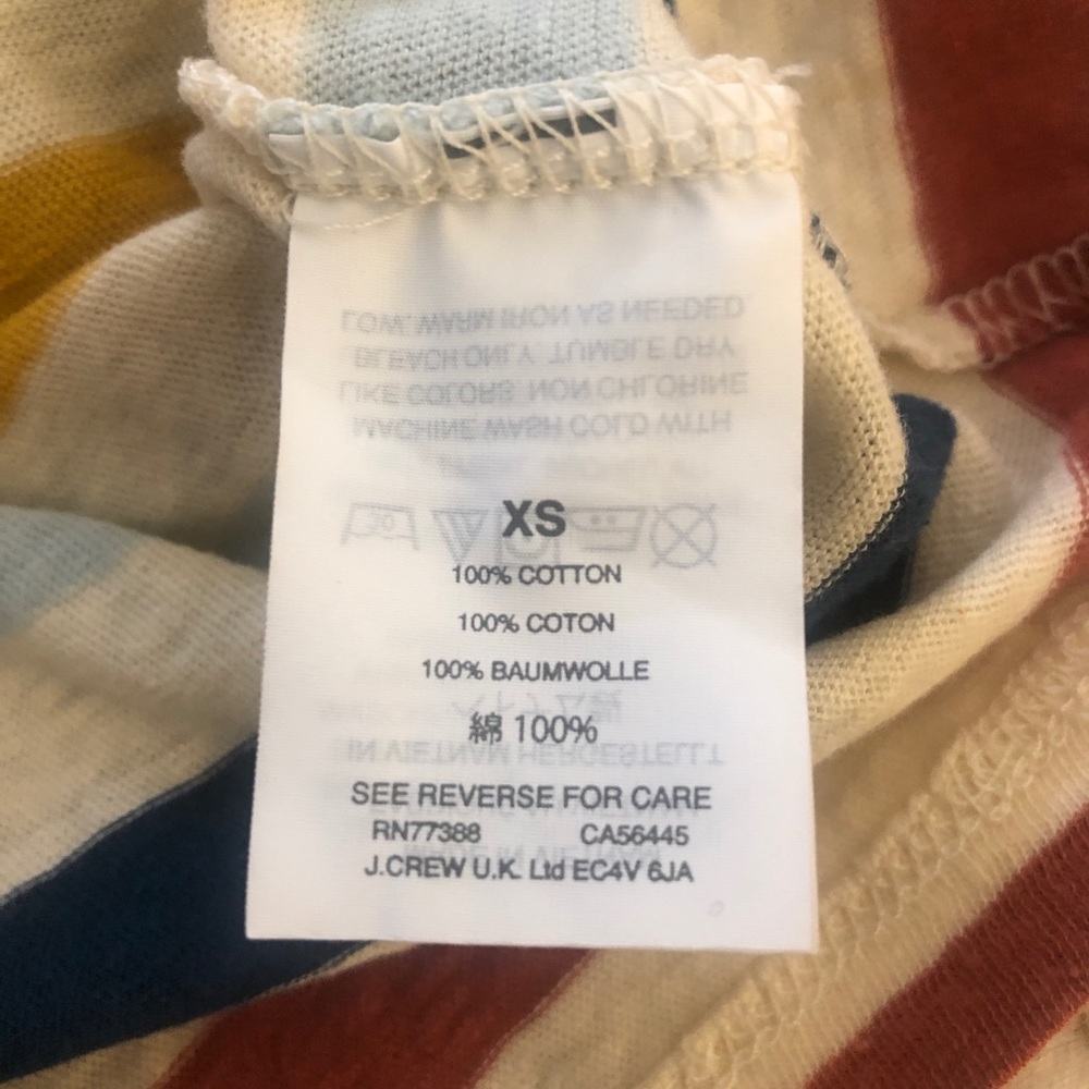 Madewell Shrunken Cotton Tee in Jay Stripe XS - Picture 6 of 8